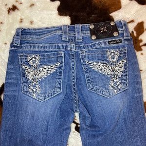 Angel cross design miss me jeans